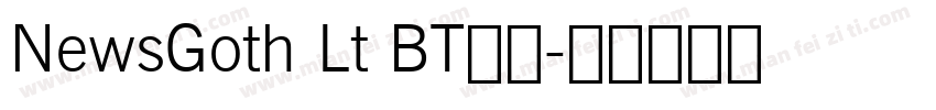 NewsGoth Lt BT免费字体转换